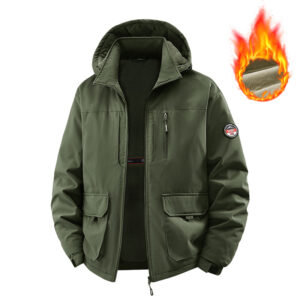 Men's Autumn Winter Thickened Warm Casual Jacket For Middle-aged Men, Fleece-lined Cotton Coat - Herrenbekleidung