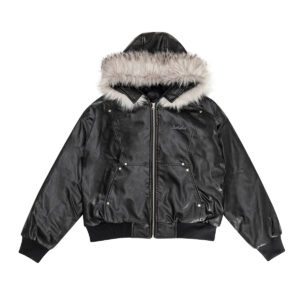Men's Clothing 2025 New American Retro Leather Cotton Jacket Padded Jacket Removable Fur Collar Parker - Herrenbekleidung