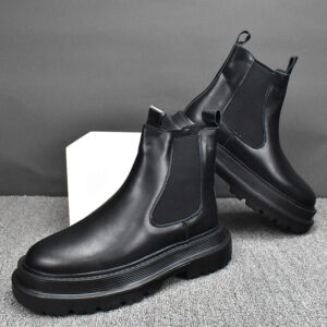 with Men's High-top Martin Boots, Breathable British Slip-on Shoes - Schuhe | Technik & Gadgets