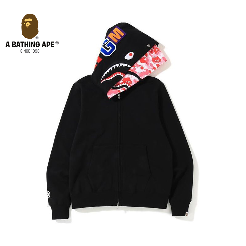 A BATHING APE ABC CAMO High Quality Pure Cotton Version Classic Double Hat SHARK FULL ZIP HOODIE MENS AND WOMEN Blue&Green...