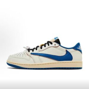 NikeTravis X Scott Collaboration Air Jordan 1 Low Series Sneakers.