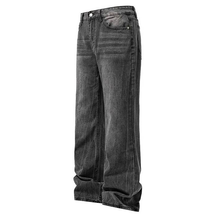 Men's Clothing Fashion Brand White And Black Handsome Jeans Men's Slim Fit Skinny Nine Point Boys' Pants Trousers Casual P...
