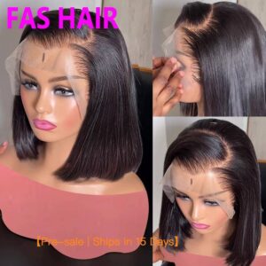 【Pre-sale | Ships In 15 Days】12A Premium Bone Straight Bob Wig - 100% Human Hair, Double Drawn, Glueless Lace Front (Natur...