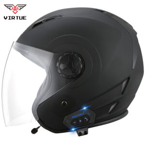 Specially Designed VIRTUE Electric Car Men Women, Lightweight Bluetooth Half Summer, And Warm Safety Helmet For All - Trag...
