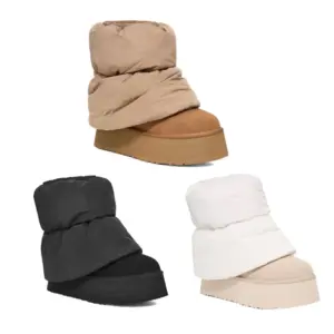 Classic Dipper Puffer Snow Boot Designer Womens Winter Platform Ultra Mini Boots Australia Fluffy Fur Booties Genuine - Sc...