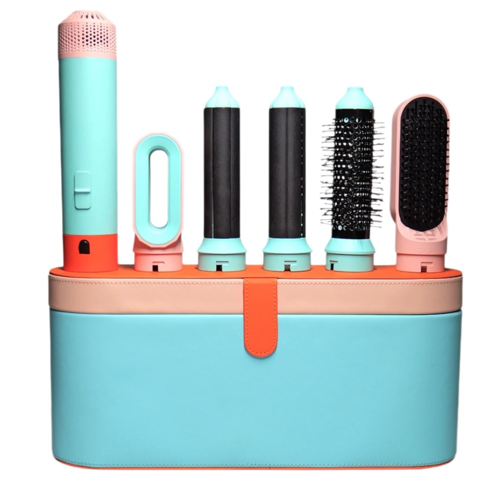 Hairdryer 5-in-1 Styler-Hot Brush, Gentle 1000W Auto Air Wrap Styler, Hot Comb, Dryer, Brush For Drying Curly Hair, Powerf...