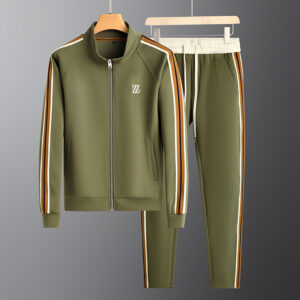 Men's Clothing Autumn Collar Casual Sports Suit Fashion Sportswear Long Sleeve Straight Pants Two Piece Suit - Herrenbekle...