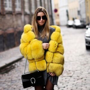 Women's Clothing Fur Coat With Hood Patchwork Coat Fox Fur - Damenbekleidung | Technik & Gadgets