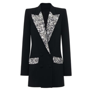 Women's Clothing Spot fashion new style handmade gorgeous heavy beaded diamond slim fit medium and long suit jacket - Dame...