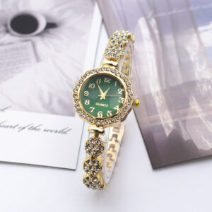 Women's Watches Floral Diamond Encrusted Fashion Women's Watch, Simple Digital Women's Student Bracelet Watch. - Herrensch...