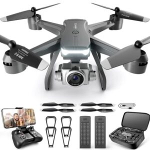 4DRC V14 RC Drone WIFI FPV 4K HD Wide Angle Dual Camera Quadcopter Portable With Bag ,2 Batteries Drone For Beginner,Headl...
