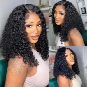 Water Wave Bob Human Wigs 13X4 Frontal Brazilian On Sale HD Transparent Lace Wig Deep Curls - Haircare Products