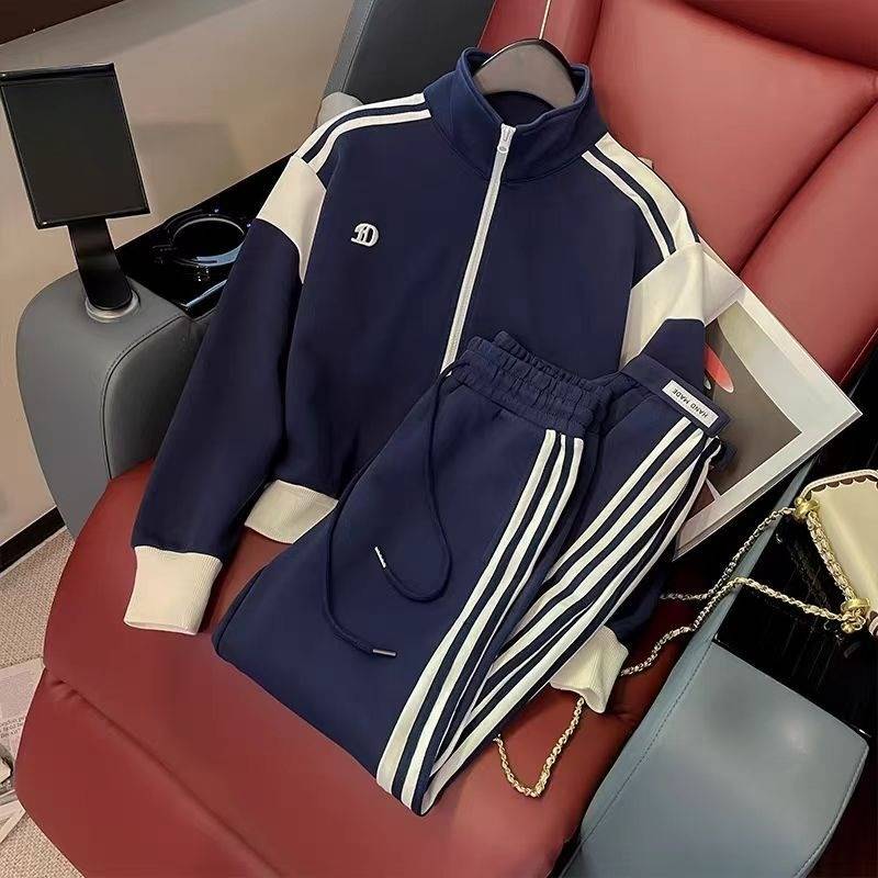 Women's Clothing High End Fashion Sports Suit For Women, New Autumn Style, Slim, Short Style, Color Matching Jacket, Leggi...