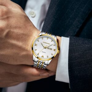 ROERDUM Gentleman Series Retro Silver Dial Quartz Movement Alloy Strap Casual Business Men's Watch - Herrenschmuck