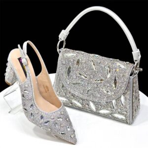 Women’s Shoes Pointed Heels & Matching Clutch Set – Pumps (Dazzling & Stable)​ - Schuhe | Technik & Gadgets