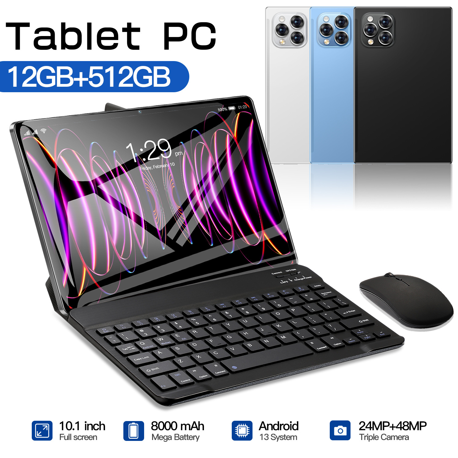 ipa15 pro 12GB+512GB 10.1 "tablet Bluetooth Gaming Learning Dual SIM Android 4G calling Yahoo - Computer-Komponenten