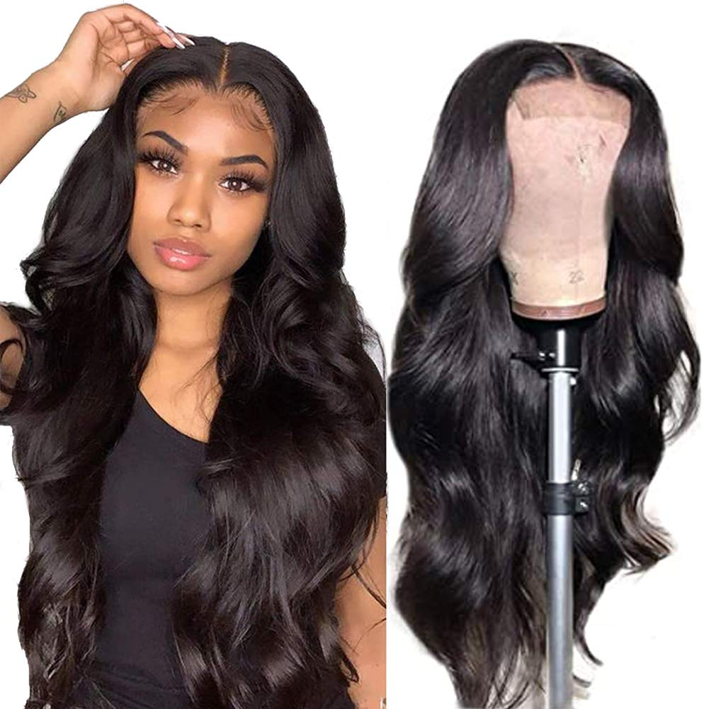 13x6 Lace Front Wigs Human Hair Body Wave HD Lace Front Wigs Human Hair Pre Plucked Natural Color Glueless Wig 100% Virgi...