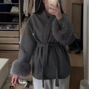 2025 New Autumn And Winter Fashion Casual Temperament Soft Loose Lapel Solid Color Woolen Coat - Damenbekleidung