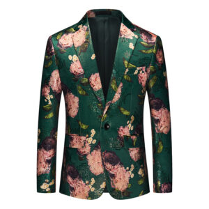 Men's Business Casual Printed Suit One Button Large Size Suit Dress Performance Clothing Ready in Stock - Herrenbekleidung