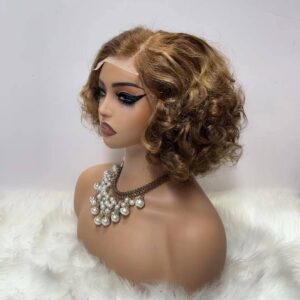 Short bob wigs Pixie wigs Human hair wig fluffy natural short curly hair short before lace 4*4 short BOB human hair wig - ...