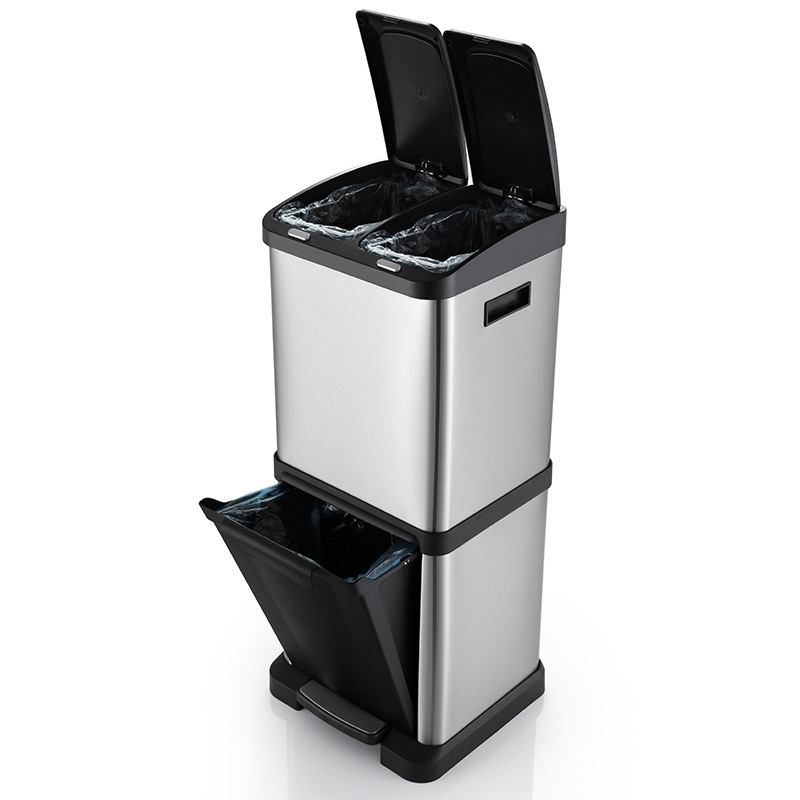 Stainless Steel Step Trash Can – 32L/34L Large Capacity Kitchen Bin With Silent Pedal – Odor-Proof & Easy Clean – Ideal Fo...