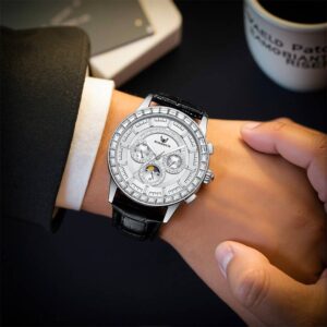 ROERDUM Master Cool Play Series- Big Three Eyes Luminous Waterproof White Dial Business Trend Men's Watch Mechanical Watch...