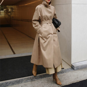 Women's fashion in the long trench coat light cooked coat - Damenbekleidung | Technik & Gadgets