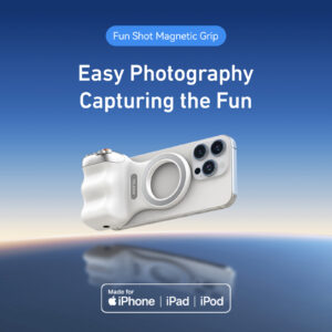 Fun Shot Magnetic Grip, Ergonomic Style Phone Camera Grip With Detachable Remote, Expandable Functionality For - Computer
