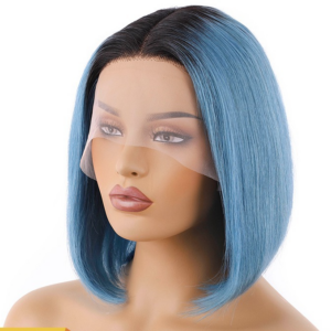 Lace Wigs Human Hair Bob/1b-Blue - Haircare Products | Technik & Gadgets