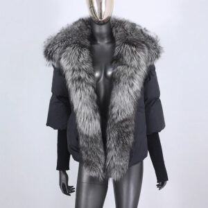 Women's Clothing Jacket Fox Fur Collar Hos High End Atmosphere Warm Loose Slim Hot Styleoded Ribbed Sleeve - Damenbekleidung