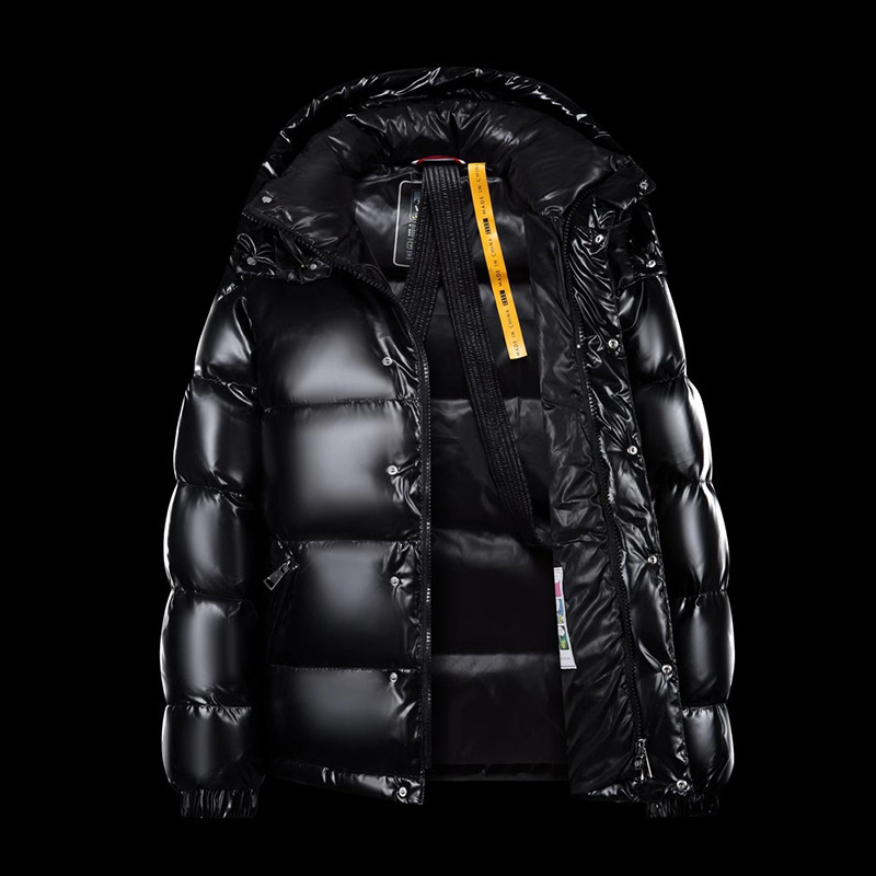 Men's ClothingThermal Duck Down Jacket - Glossy Waterproof Winter Coat With Adjustable Hood, Lightweight Heat-Trapping Puf...
