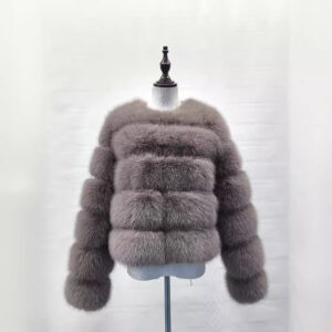 Women's Clothing Fur Splicing Fur Coat Women's Style Casual Long Sleeve Winter Warm Fur Coat - Damenbekleidung