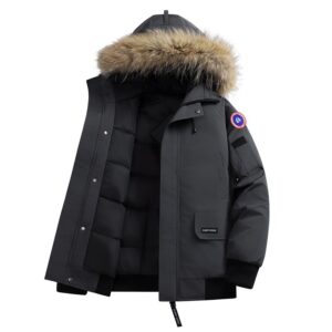 Stylish Unisex Winter Bomber Jacket With Premium White Duck Down, Warm & Lightweight Short Coat For Men And Women - Herren...