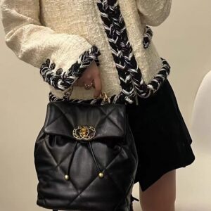 2024 New High-end Genuine Leather Sheepskin Fragrance Lingge Chain 19 Bag Fashion Small Backpack Trendy Fan - Taschen