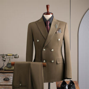 Men's Clothing Double Row High End Suit Suit For Men Business Groom Wedding Dress Groomsmen Group Business Slim Suit Suit ...
