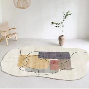 Dufu velvet carpet irregular sofa coffee table blanket home full-covered large-area living room carpet - Waschen & Reinigen