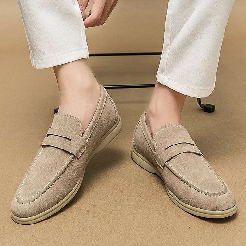 SHLIANG Men Loafers Shoes Slip On Moccasins Casual Shoes Man Party Dress Shoes Wedding Flats Formal Zapatos Hombre Plus Si...
