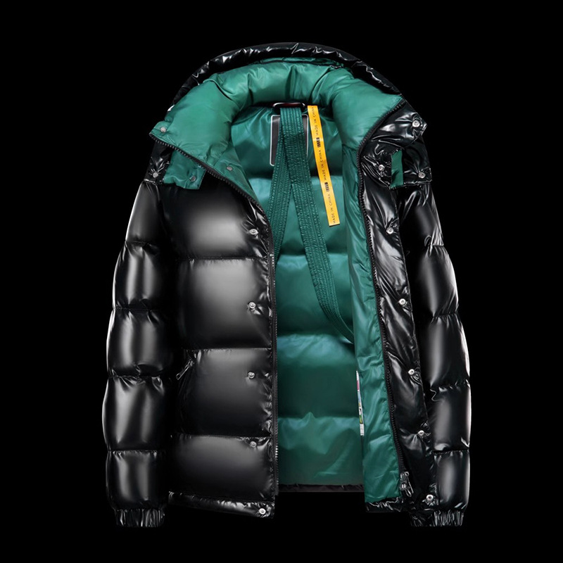 Men's ClothingThermal Duck Down Jacket - Glossy Waterproof Winter Coat With Adjustable Hood, Lightweight Heat-Trapping Puf...