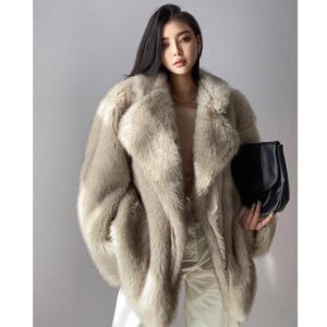 Women's fashion temperament in the long environmentally friendly fur coat coat - Damenbekleidung | Technik & Gadgets