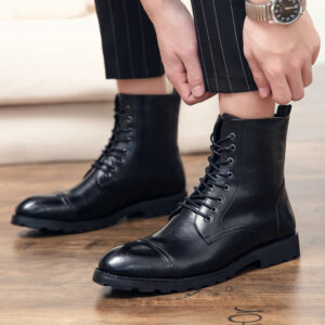 European Warm Series 48 Large Size 2021 Autumn Winter New Fashion Martin Trendy Men's Shoes High-top Leather Boots - Schuhe