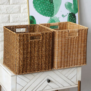 Desktop Woven Large Capacity For Living Room Snacks Miscellaneous Items Bathroom Dirty Clothes Storage Cabinet Organizer -...
