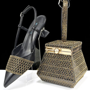 Women’s Shoes women's shoe and bag set simple pointed high heels pyramid shaped handbag suitable for banquets and daily li...