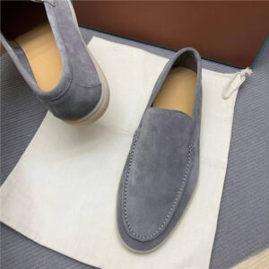 LP Genuine Leather White Sole Slip-On Loafers 2025 New Casual Cowhide Gray Blue Shoes - Schuhe | Technik & Gadgets