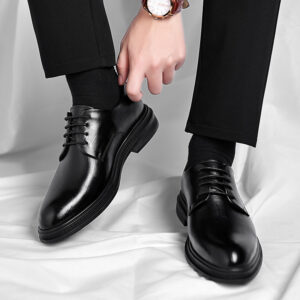 Men's for business formal wear, British style casual height increase, 8cm suit, groom's wedding leather shoes - Schuhe
