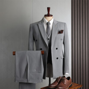 Men's Clothing Double Breasted Suits For Men, Formal Business Casual Fashion, Korean Style, Slim Fit, Large Size, Wholesal...