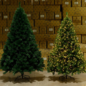 Premium PVC Christmas Tree Decorations – Large Indoor/Outdoor Holiday Display With Built-in Lights (120cm To 300cm, Auto-A...