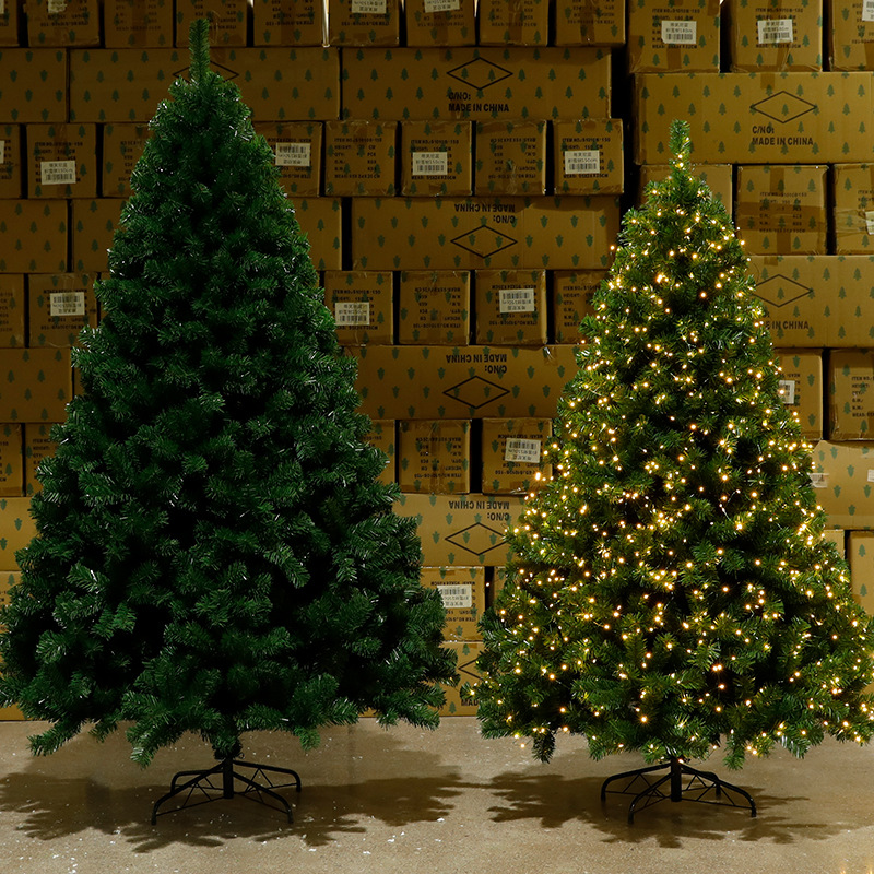 Premium PVC Christmas Tree Decorations – Large Indoor/Outdoor Holiday Display With Built-in Lights (120cm To 300cm, Auto-A...