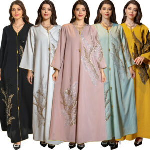 Muslimische Abaya Mit Seilstickerei, Damenrobe, Traditionell, Modern, Wunderschön, Ramadan - Damenbekleidung