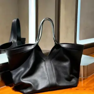 y Largecapacity Genuine Leather Tote Fashion Y Shape Pattern Shoulder Casual Highend Shopping Bag Storage 251030 - Taschen