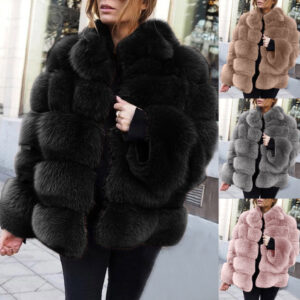 Women's Clothing coat fox fur horizontal splicing artificial fur ready batch - Damenbekleidung | Technik & Gadgets